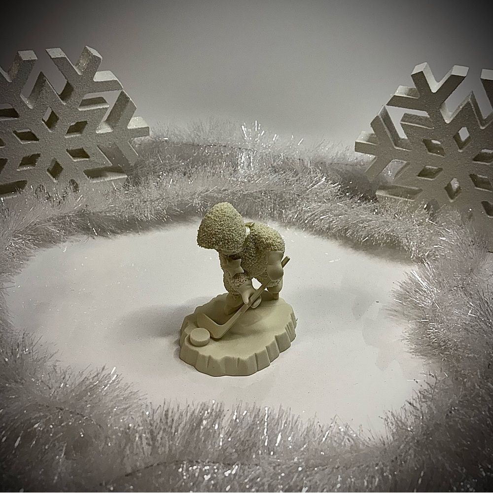 Department 56 Snowbabies “Shoot for the Goal” Hockey Figurine [item# 0001]